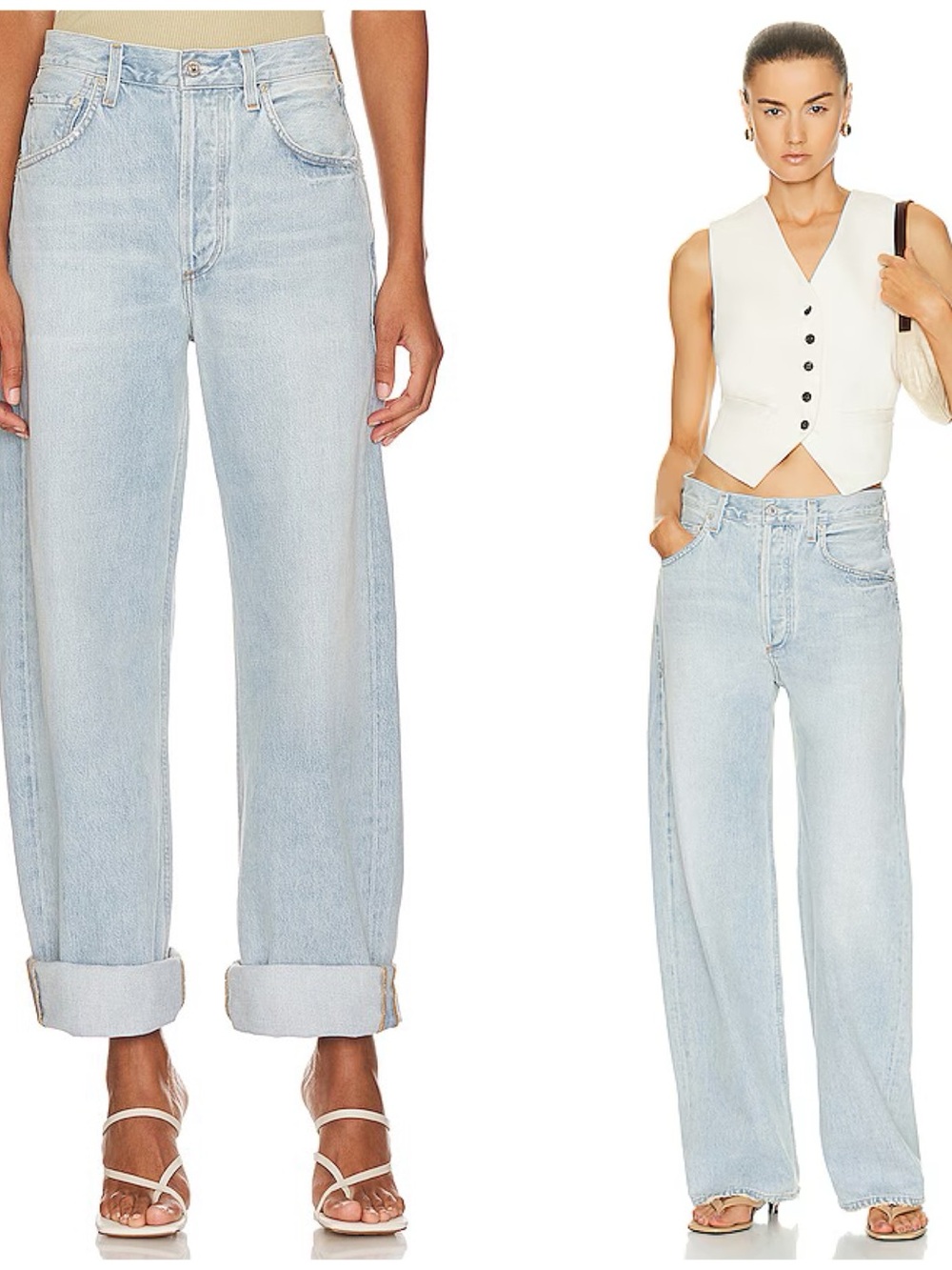 Citizens of Humanity Ayla Baggy Jeans Freshwater Light Wash Size 26